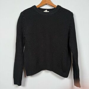 H&M Black Crew Neck Sweater, Size M